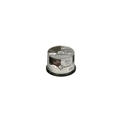 Stapel von CD-Rs mit der Beschriftung CD-R Printable und der Marke Intenso.