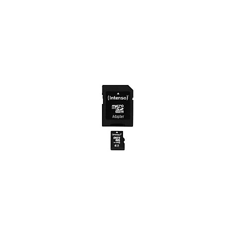 Intenso Class 10 - Flash-Speicherkarte (microSDHC/SD-Adapter inbegriffen) - 4 GB - Class 10 - microSDHC