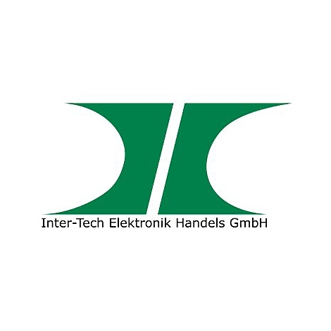 Firmenlogo von Inter-Tech Elektronik Handels GmbH mit grünem stilisiertem X-Symbol.