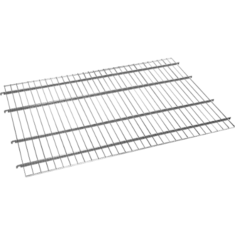 Metal grid in wire look. The horizontal view shows a rectangular grid with parallel wires.