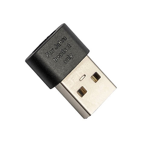 Adaptateur USB noir avec l'inscription "For Jabra headset only".