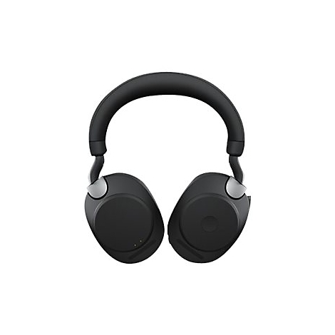 Casque noir, photographiÃ© sur fond blanc.