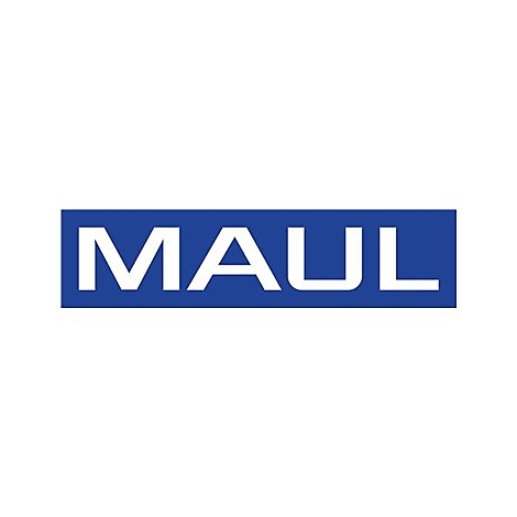 Blaues Logo mit dem weißen Schriftzug MAUL in einer serifenlosen Schriftart.