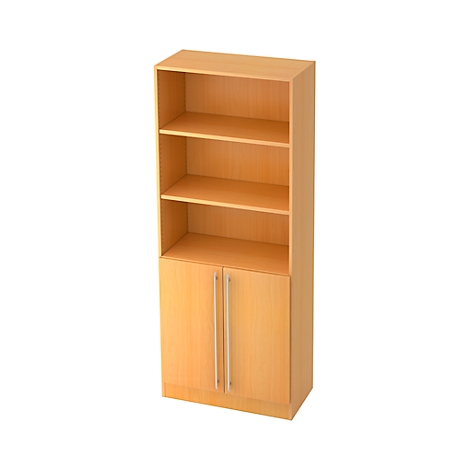 sap fee Bijwerken JENA combi-boekenkast, 5 OH, 3 open vakken + 2 houten deuren 2 OH, B 800 x  D 420 x H 2004 mm voordelig kopen | Schäfer Shop