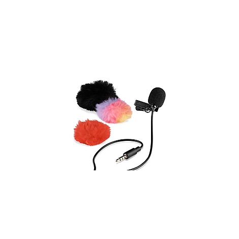 Ein Set aus Mikrofonen mit verschiedenen farbigen Fellüberzügen, bereit für Tonaufnahmen.