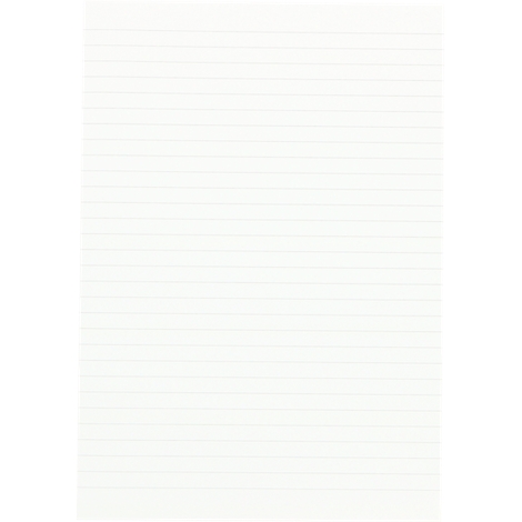 Een leeg vel papier met lichtgrijze, horizontale lijnen in portretstand.