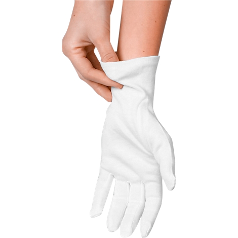 Katoenen handschoenen, wit, 12 kopen | Schäfer