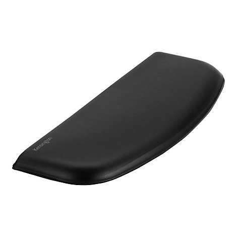 Schwarze Handgelenkauflage von Kensington. Auf dem Produkt steht der Markenname.