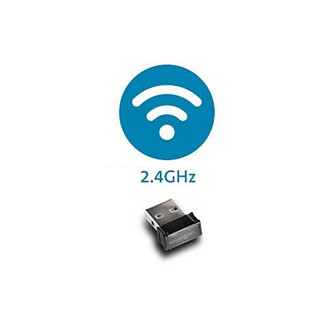 Drahtloser USB-Adapter mit WLAN-Symbol und Schriftzug 2.4GHz.