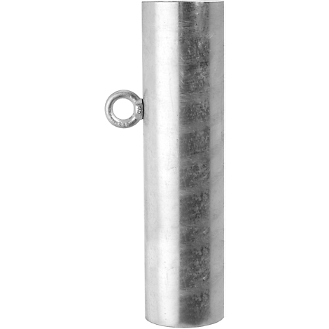 Zylindrisches Metallteil mit Öse.