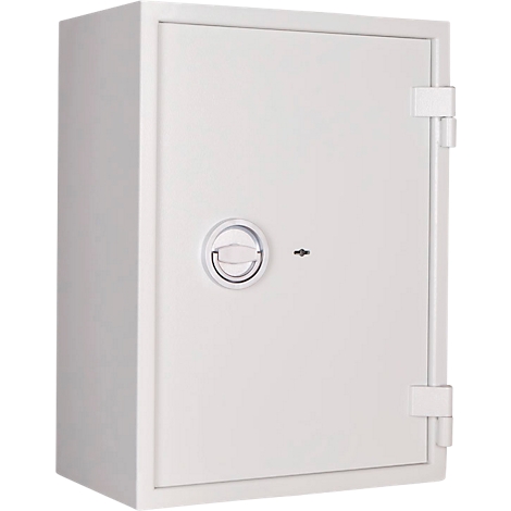 Open key cabinet filled with many keys. The keys are sorted by color.