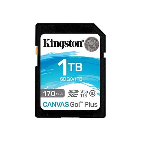 Kingston Canvas Go! Plus - Flash-Speicherkarte - 1 TB - Video Class V30 / UHS-I U3 / Class10 - SDXC UHS-I