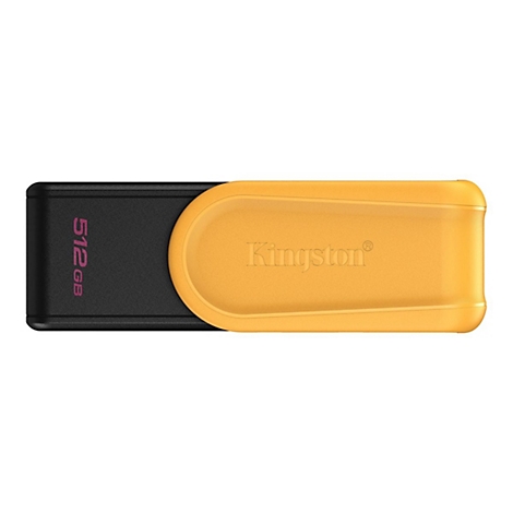 USB-Stick von Kingston, schwarz und gelb, 512 GB.