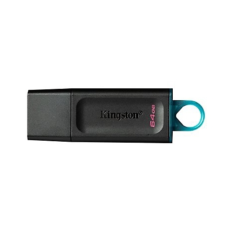 Kingston DataTraveler Exodia - USB-Flash-Laufwerk - 64 GB - USB 3.2 Gen 1 - Schwarz mit Türkis
