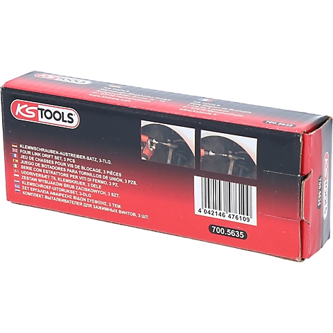 Werkzeugbox von KS TOOLS mit Text und Barcode.