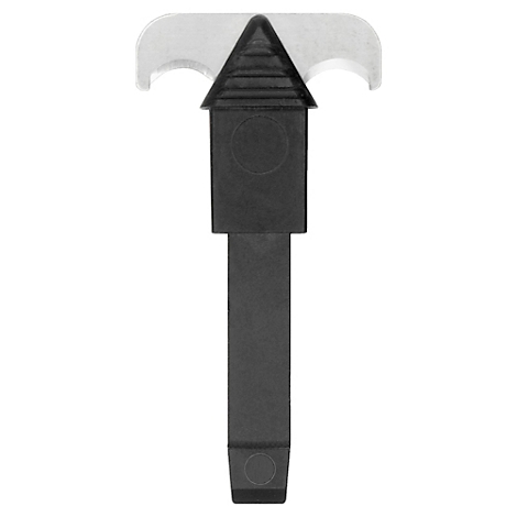 Schwarzes Werkzeug mit grauen Enden, das wie ein umgekehrtes 'T' aussieht.