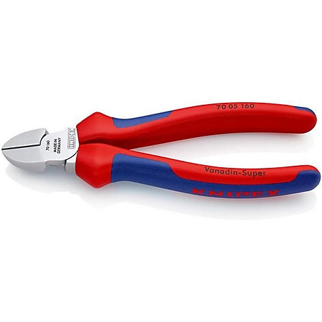 Rot-blaue Seitenschneider, Detailansicht, 'Vanadin-Super', Beschriftung, 70 05 160.