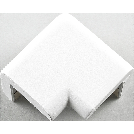 Esquina blanca, de forma cuadrada, para conectar perfiles.