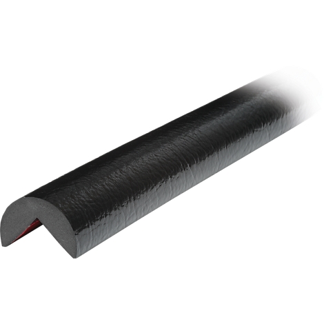 Protector de esquina negro, forma angular, para proteger contra impactos y arañazos.