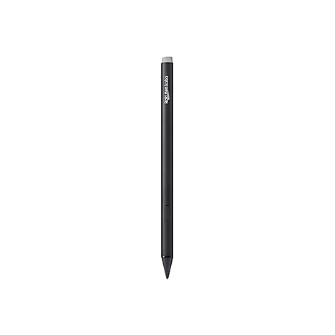 Un stylet noir avec l'inscription "Rakuten kobo" sur fond blanc.