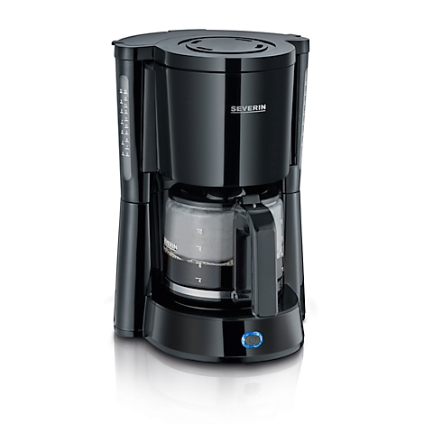 Koffiezetapparaat Severin KA 4815, 1000 W, voor max. 10 kopjes, automatische uitschakeling, waterpeilindicatie, met glazen kan, zwart voordelig kopen | Shop