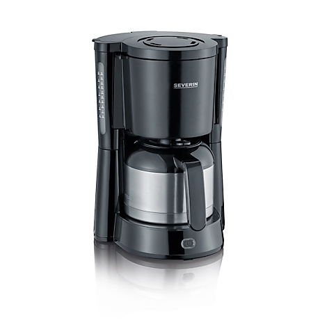 Koffiezetapparaat Severin KA 1000 W, voor max. 8 kopjes, automatische uitschakeling, druppelstop, waterpeilindicatie, roestvrijstalen kan, voordelig kopen | Schäfer