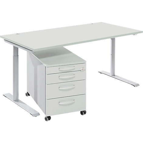 Schäfer Shop Genius Komplettset Modena Flex, Schreibtisch B 1600 mm, höhenverstellbar  günstig kaufen