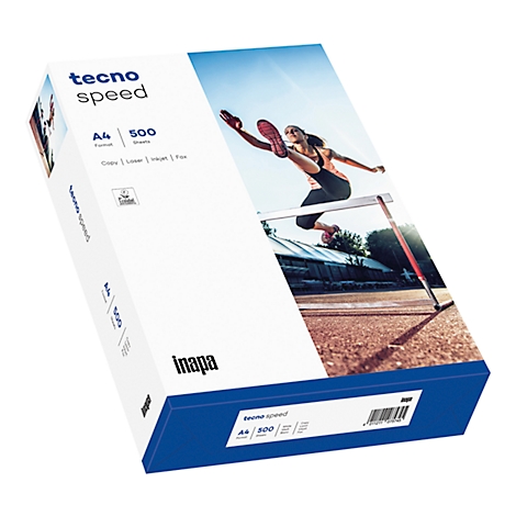Kopierpapier tecno speed, DIN A4, 75 g/mÂ², reinweiÃ, 1 Karton = 10 x 500 Blatt