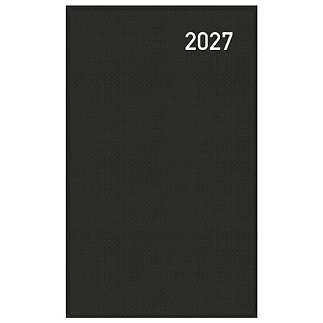 Carnet noir avec l'année blanche 2027.