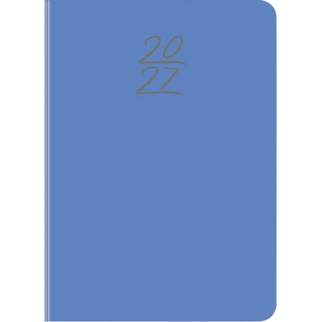 Blaues Notizbuch mit der Aufschrift 20/22 in silberner Schrift.