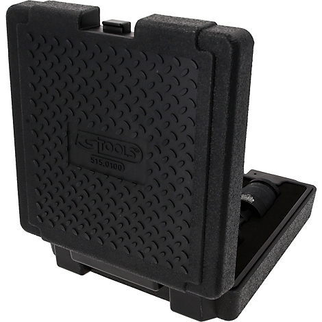 Schwarzer Werkzeugkoffer, geöffnet. Auf dem Deckel steht KS TOOLS.