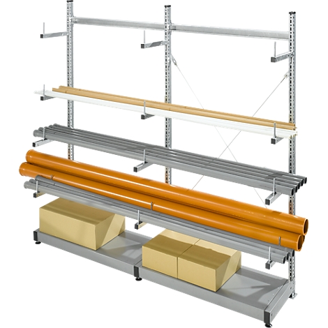 Gummileiste für Kragarmregal KR3000 mit 50 cm tiefen Kragarmen / Breite 58  mm