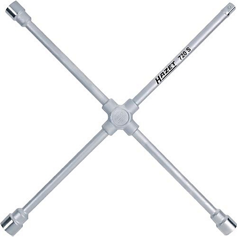 Metal lug wrench, HAZEt 720 S belettering.