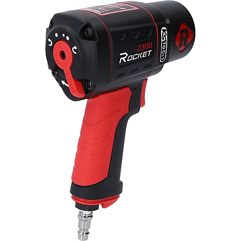 Schwarzer und roter KS Tools Rocket 2300 Druckluft-Schlagschrauber vor neutralem Hintergrund.