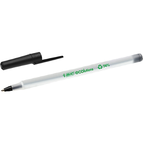 Kugelschreiber Mit Kappe Bic Ecolutions Round Stic 0 4 Mm Recycelt Blau O Schwarz 60 Stck Gunstig Kaufen Schafer Shop