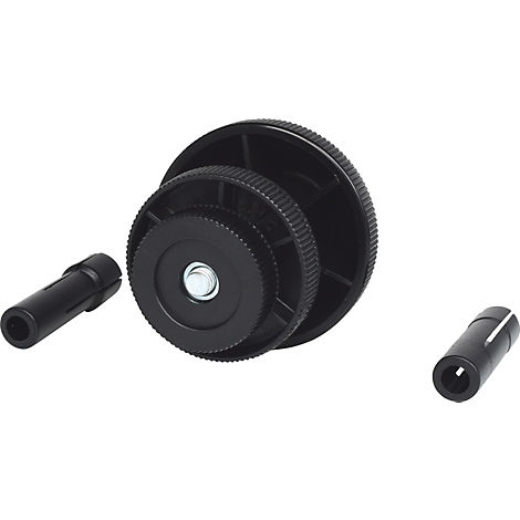 Schwarze Objektiv-Teile: Drehringe und Hülsen.