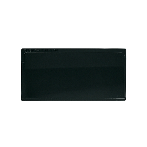 Dark green rectangular plastic card on a white background.