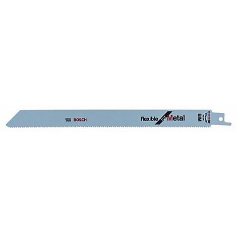 Une lame de scie pour le métal avec l'inscription Bosch et flexible Metal.