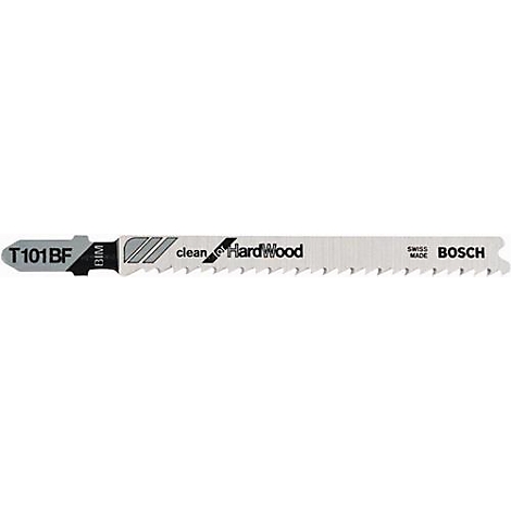 Lame de scie avec inscription T101BF, clean Hardwood et Bosch.