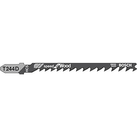 Lame de scie avec dents, inscription T244D, speed Wood et BOSCH.
