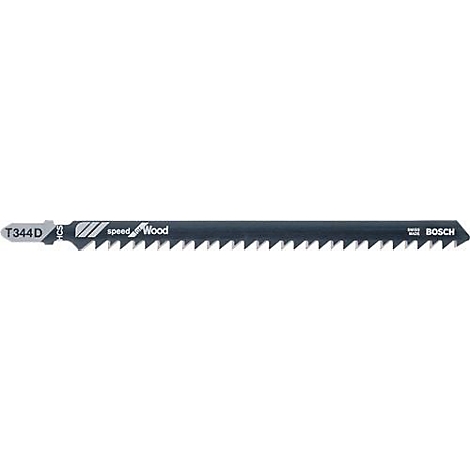 Lame de scie pour bois avec dents. Imprimé : T344D, speed for wood, BOSCH.
