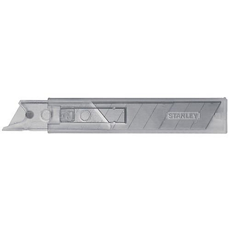 Un cutter gris de marque Stanley. La lame est sortie.