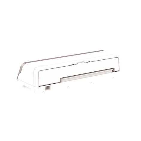 White, rectangular product with rounded edges.