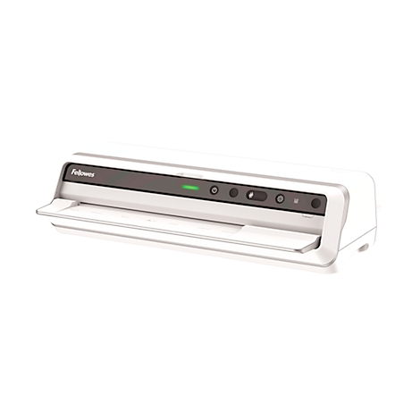 White foil welding machine with black control panel and green light. The device is set against a white background.