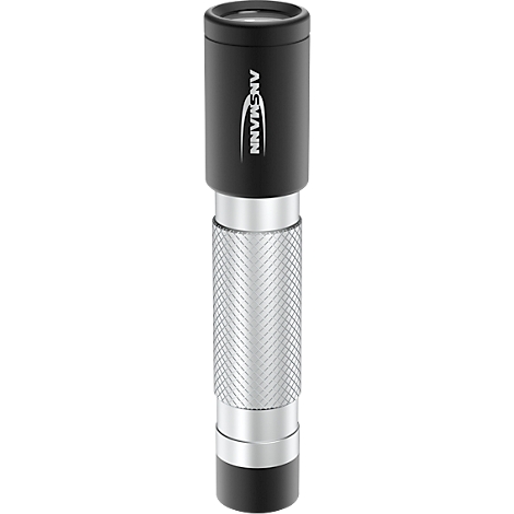 Black and silver monocular with the inscription "ANSMANN".