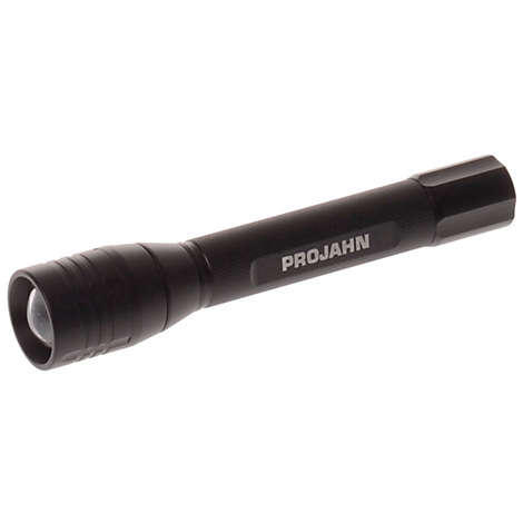 A black flashlight lies diagonally. The word "PROJAHN" is visible on the side.