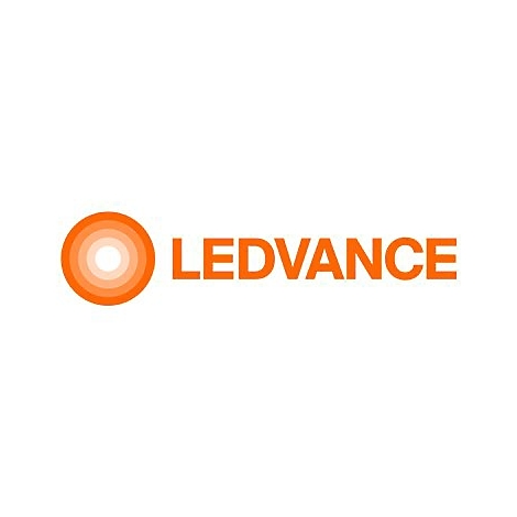 Oranges LEDVANCE Logo auf weißem Hintergrund.