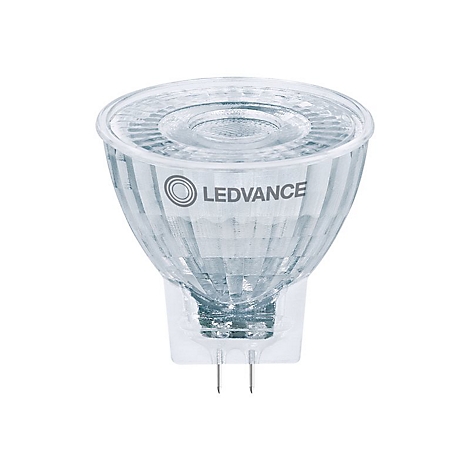 LEDVANCE LED-Reflektorlampe mit Stecksockel vor weißem Hintergrund.