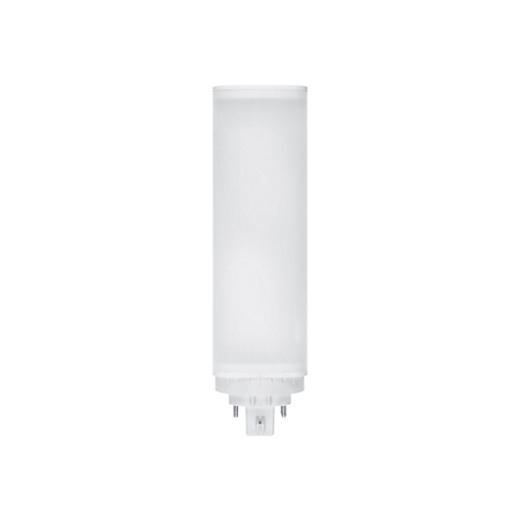 Weiße, zylindrische LED-Lampe mit Sockel für Decken- oder Wandleuchten.