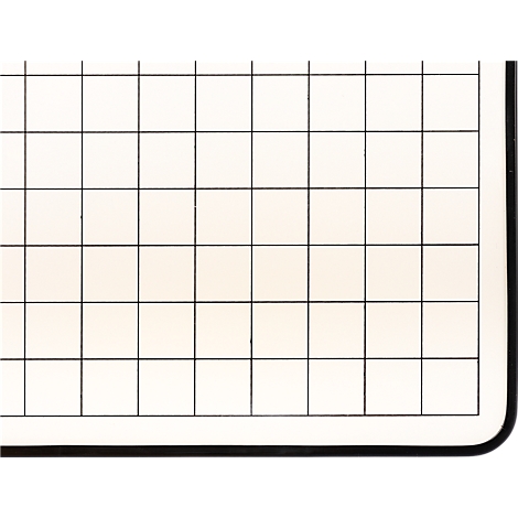 Nahaufnahme eines hellen Notizbuchpapiers mit einem schwarzen, quadratischen Karomuster.